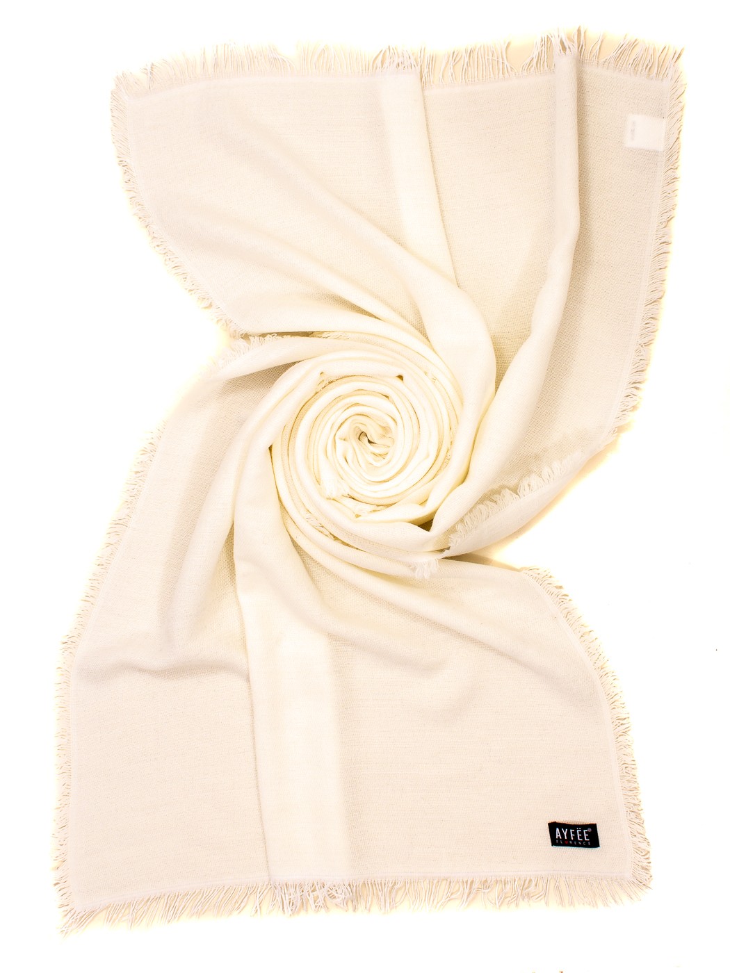 STOLA JACQUARD TINTA UNITA, 180X40 - WHITE